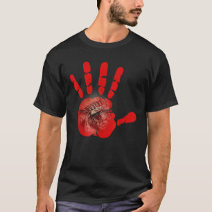 Inheems Amerikaans Rood Hand Indisch Bloed T T-shirt