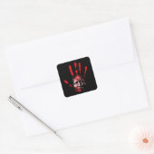 Inheems Amerikaans Rood Hand Indisch Bloed T Vierkante Sticker (Envelop)