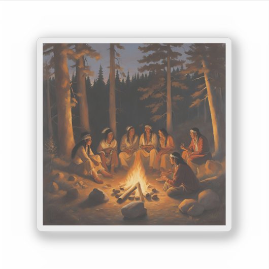 inheems amerikaans sticker (Voorkant)