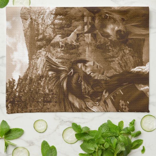 inheems amerikaans theedoek (Gevouwen)