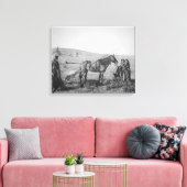 Inheems Amerikaans volk van Western Canada, c.1 Canvas Afdruk (Insitu (Woonkamer))