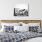 Inheems Amerikaans volk van Western Canada, c.1 Canvas Afdruk (Insitu (Slaapkamer))