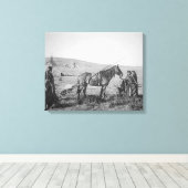 Inheems Amerikaans volk van Western Canada, c.1 Canvas Afdruk (Insitu (Houten vloer))