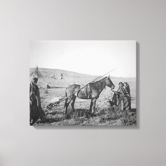 Inheems Amerikaans volk van Western Canada, c.1 Canvas Afdruk (Voorkant)