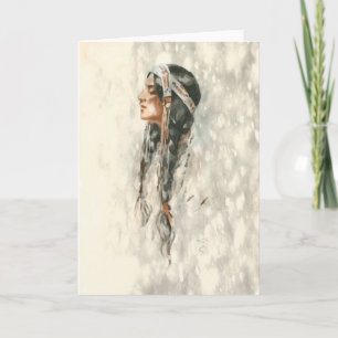 Inheems Amerikaans Wenskaart Kaart