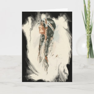 Inheems Amerikaans Wenskaart Kaart