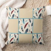 Inheems Amerikaans Zuidwest Veer Quilt Patroon Kussen (Deken)