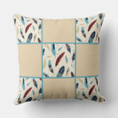 Inheems Amerikaans Zuidwest Veer Quilt Patroon Kussen (Achterkant)