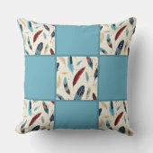 Inheems Amerikaans Zuidwest Veer Quilt Patroon Kussen (Voorkant)
