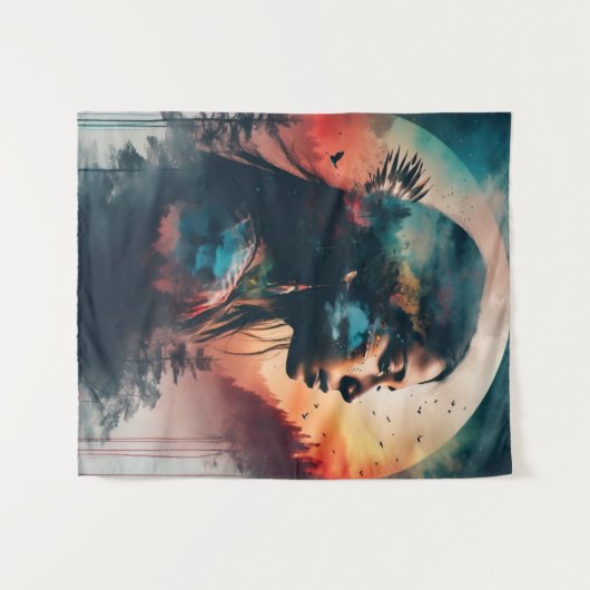 Inheems erfgoed kunst wandkleed (Voorkant (horizontaal))