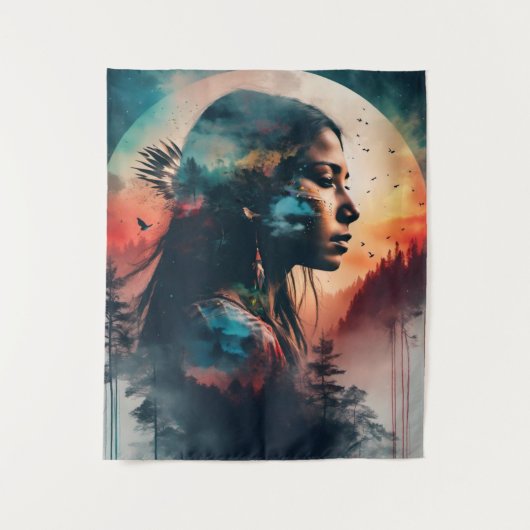 Inheems erfgoed kunst wandkleed (Voorkant)