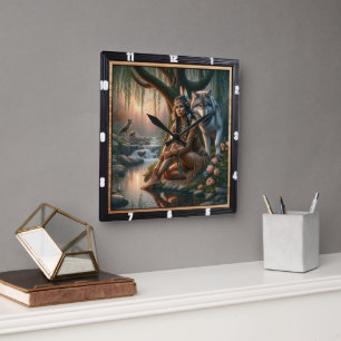 Inheems heilig vuur: stenen geest kalm vierkante klok