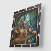 Inheems Indiaans bos: een moment van stilte Vierkante Klok (Hoek)