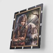 Inheems Indiaans heiligdom: het horloge van de wol Vierkante Klok (Hoek)