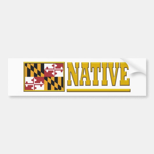 Inheems Maryland Bumpersticker (Voorkant)