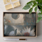 Inheems meisje met witte paard decoupage tissuepapier (Geschenk)