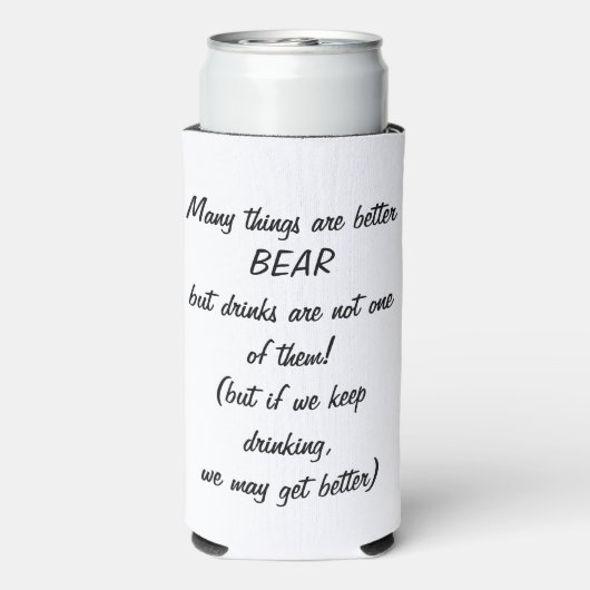 Inheems versierd Beer Seltzer Blikjeskoeler (Seltzer Achterkant)