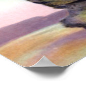 Inheemse Amerikaan in Costume Poised on Rock Poster (Hoek)