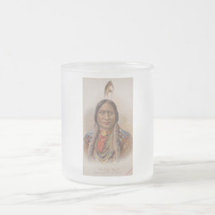 Inheemse Amerikaan: Lakota Sitting Bull, Rookadver Matglas Koffiemok