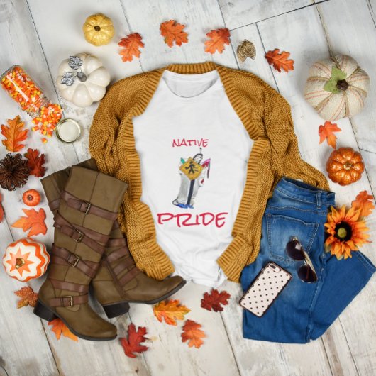 Inheemse Amerikaan nog steeds hier Ayasha Cartoon T-shirt