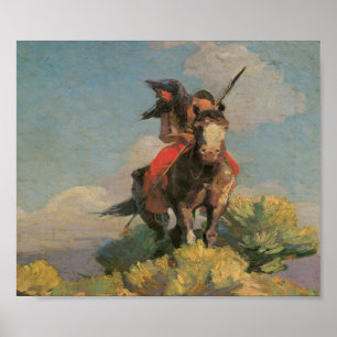 Inheemse Amerikaan Wilde Crow 1896 Art Poster