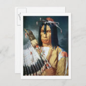 Inheemse Amerikaans hoofd van het Canadese volk Briefkaart (Voorkant / Achterkant)