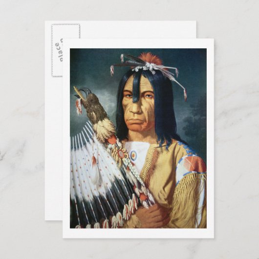 Inheemse Amerikaans hoofd van het Canadese volk Briefkaart (Voorkant / Achterkant)