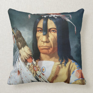 Inheemse Amerikaans hoofd van het Canadese volk Kussen