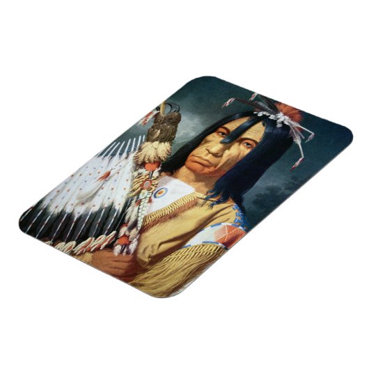 Inheemse Amerikaans hoofd van het Canadese volk Magneet (Linkerzijde)