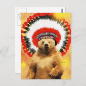 Inheemse Amerikaans Indiaans Beer! Briefkaart (Voorkant / Achterkant)