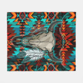 Inheemse Amerikaans Patroon 04 Fleece Deken (Voorkant (Horizontaal))