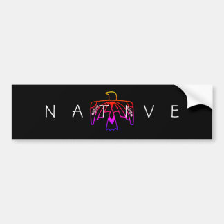 Inheemse Amerikaanse Anishinaabe Fluorescent Eagle Bumpersticker