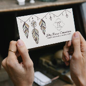 Inheemse Amerikaanse Boho Feather ambachtslieden Visitekaartje