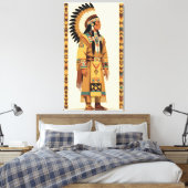 Inheemse Amerikaanse Chief Canvas Afdruk (Insitu (Slaapkamer))