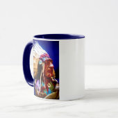 Inheemse Amerikaanse Chief Mug Mok (Voorkant links)