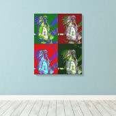 Inheemse Amerikaanse Chief Pop Art Canvas Afdruk (Insitu (Houten vloer))