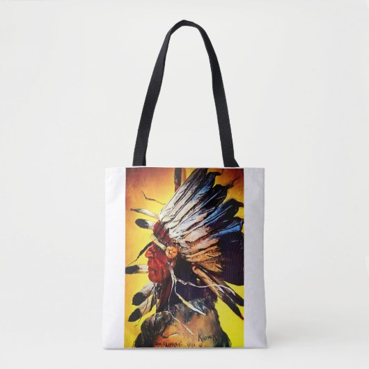 Inheemse Amerikaanse Chief Tote Bag (Voorkant)