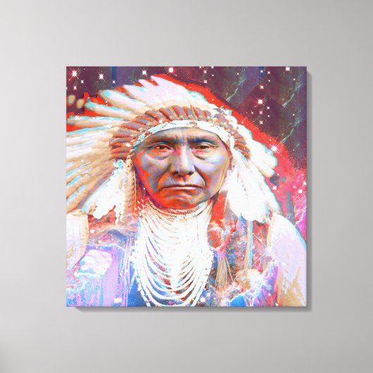 Inheemse Amerikaanse Crazy Horse Canvas Afdruk (Voorkant)