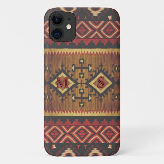Inheemse Amerikaanse Design Phone Case met Initial (Achterkant)