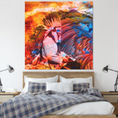 Inheemse Amerikaanse Droom Canvas Afdruk (Insitu (Slaapkamer))