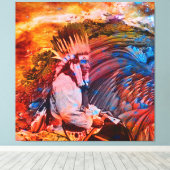 Inheemse Amerikaanse Droom Canvas Afdruk (Insitu (Houten vloer))