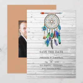 Inheemse Amerikaanse droomvanger boheem bruiloft Save The Date