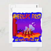 Inheemse Amerikaanse Eerste Kerk Briefkaart (Voorkant / Achterkant)