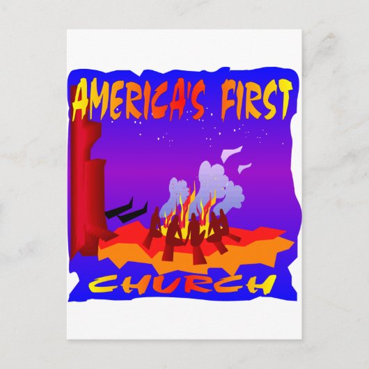 Inheemse Amerikaanse Eerste Kerk Briefkaart (Voorkant)