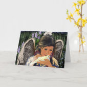 Inheemse Amerikaanse Engel Notecard Kaart (Gele Bloem)