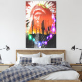 Inheemse Amerikaanse Geesten Dans Canvas Afdruk (Insitu (Slaapkamer))