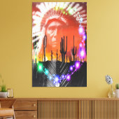 Inheemse Amerikaanse Geesten Dans Canvas Afdruk (Insitu (Woonkamer))