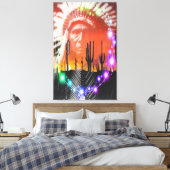 Inheemse Amerikaanse Geesten Dans Canvas Afdruk (Insitu (Slaapkamer))