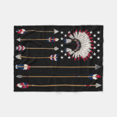 Inheemse Amerikaanse Indiaan 4 juli Inheemse Ameri Fleece Deken (Voorkant (Horizontaal))