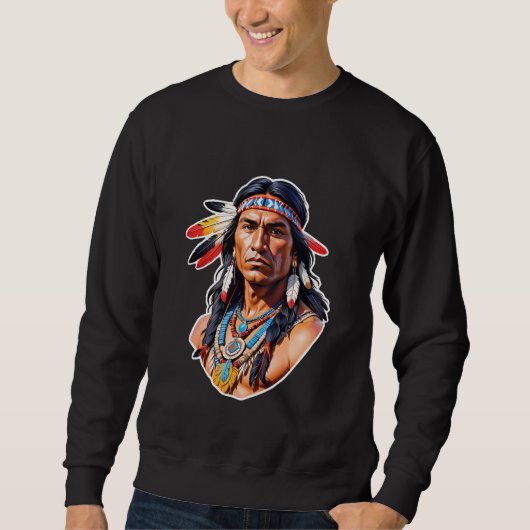 Inheemse Amerikaanse Indiaanse Chief Trui (Voorkant)